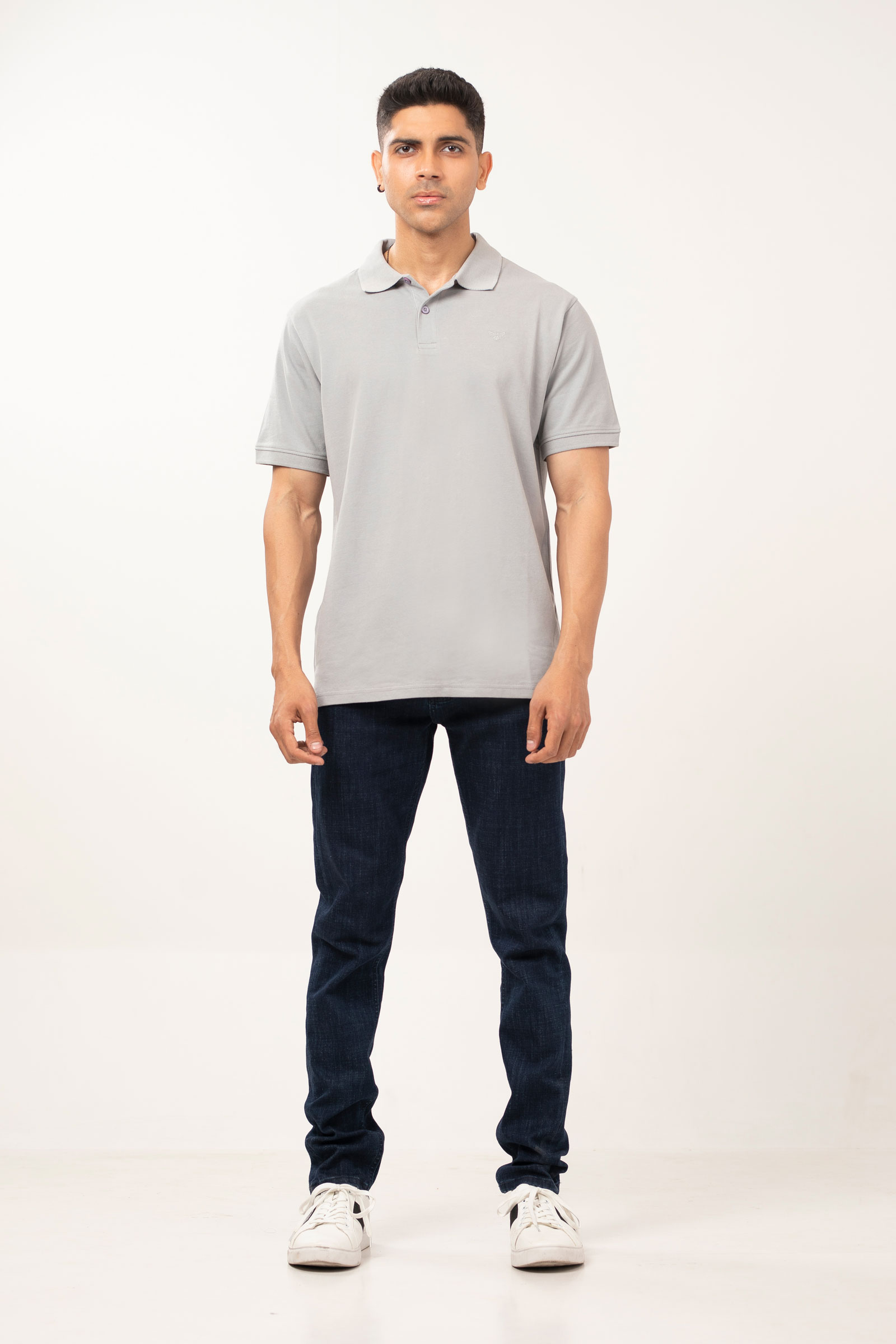 Classic Gray Polo | Solid