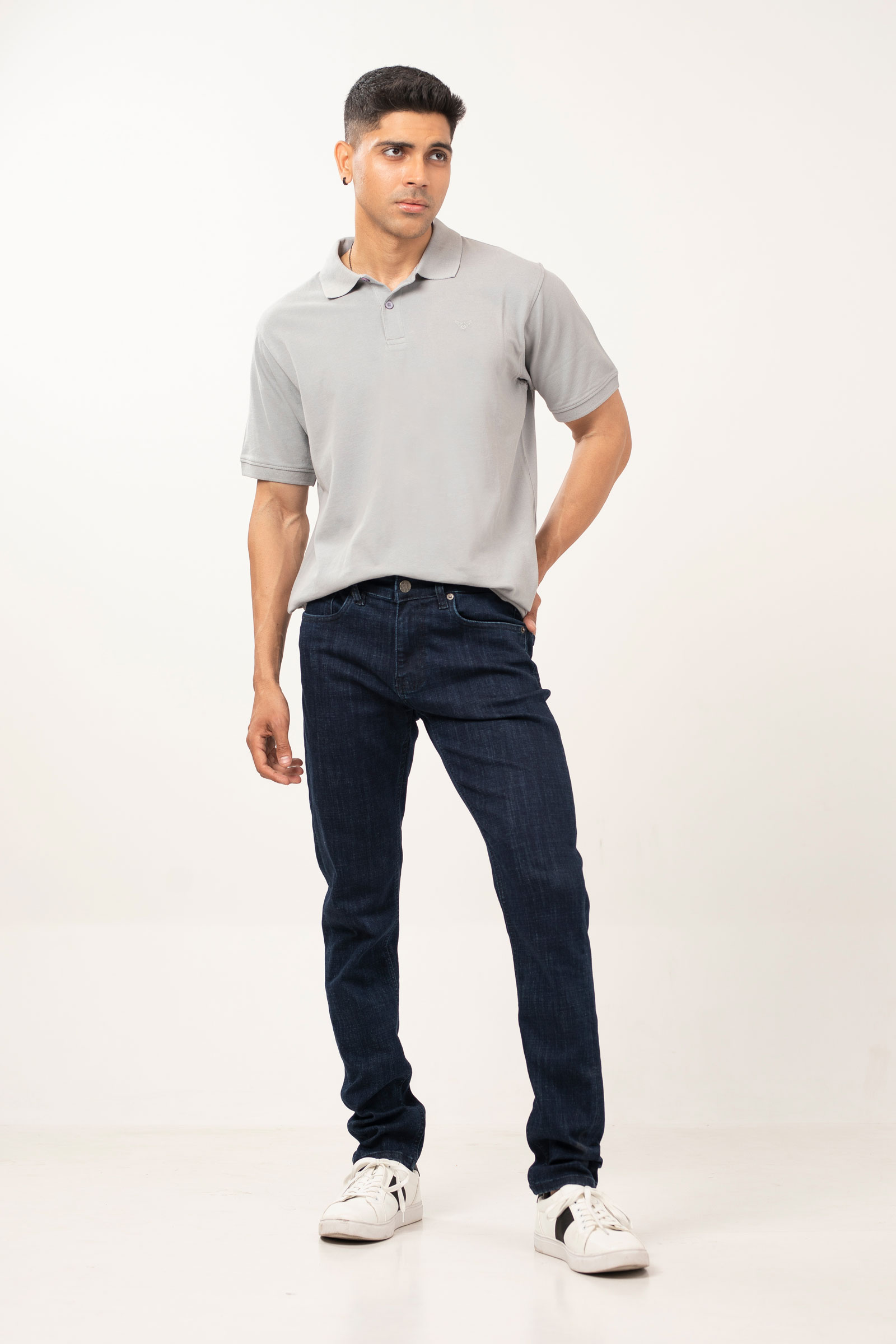 Classic Gray Polo | Solid