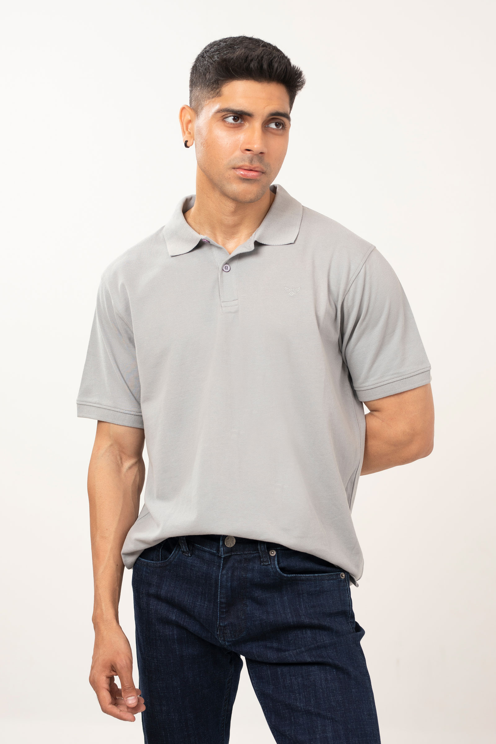 Classic Gray Polo | Solid