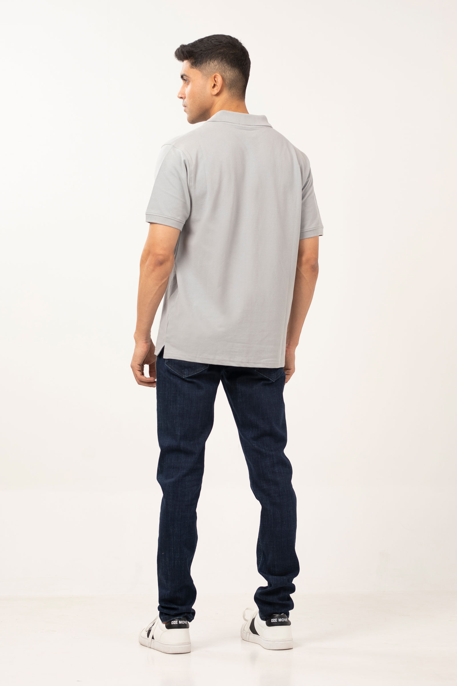 Classic Gray Polo | Solid