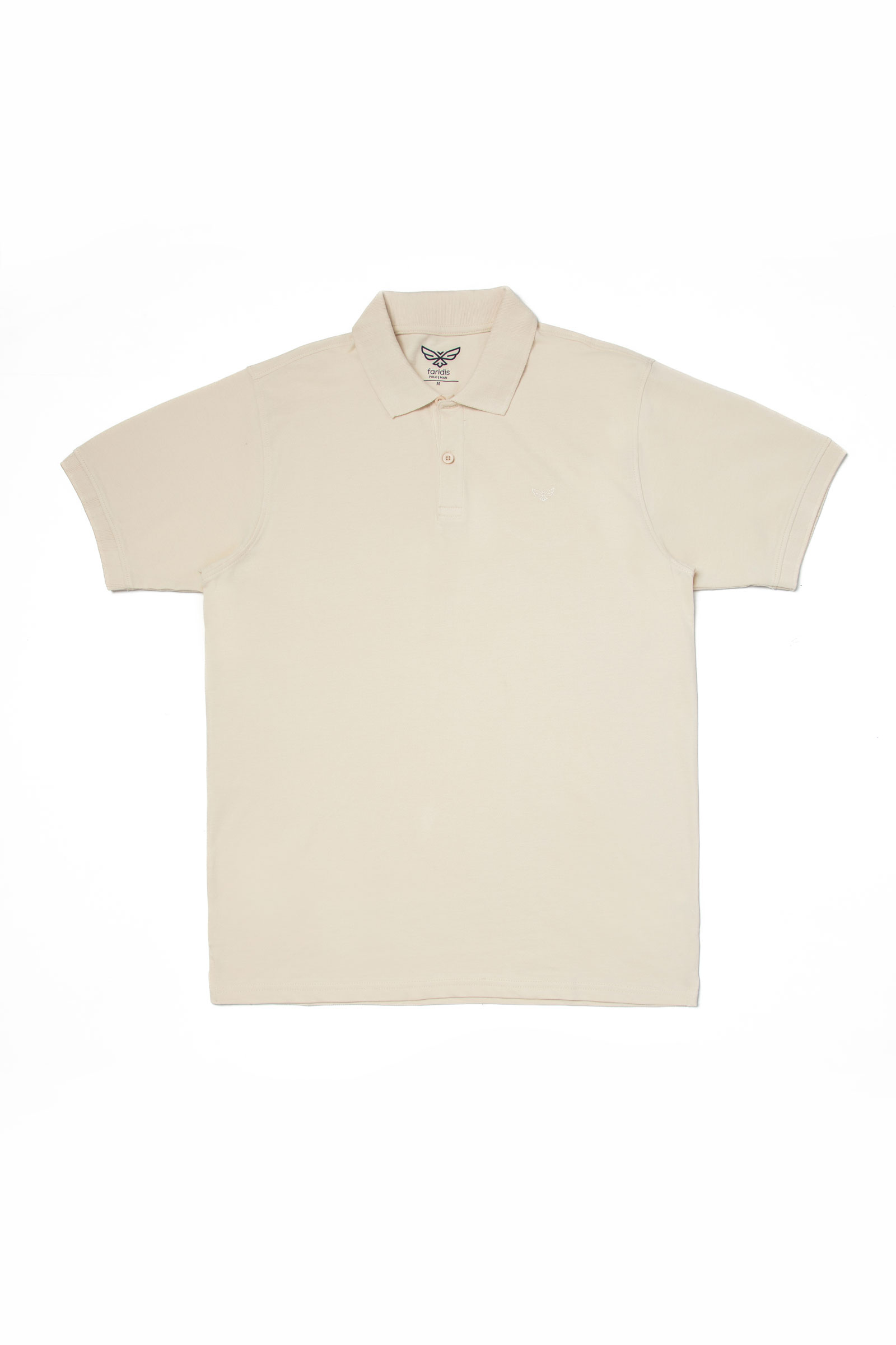 Sand White Polo | Solid