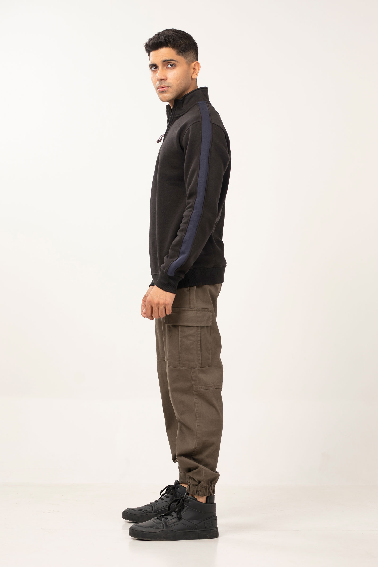 Loop Back Fleece Quarter Zip Pull Over
