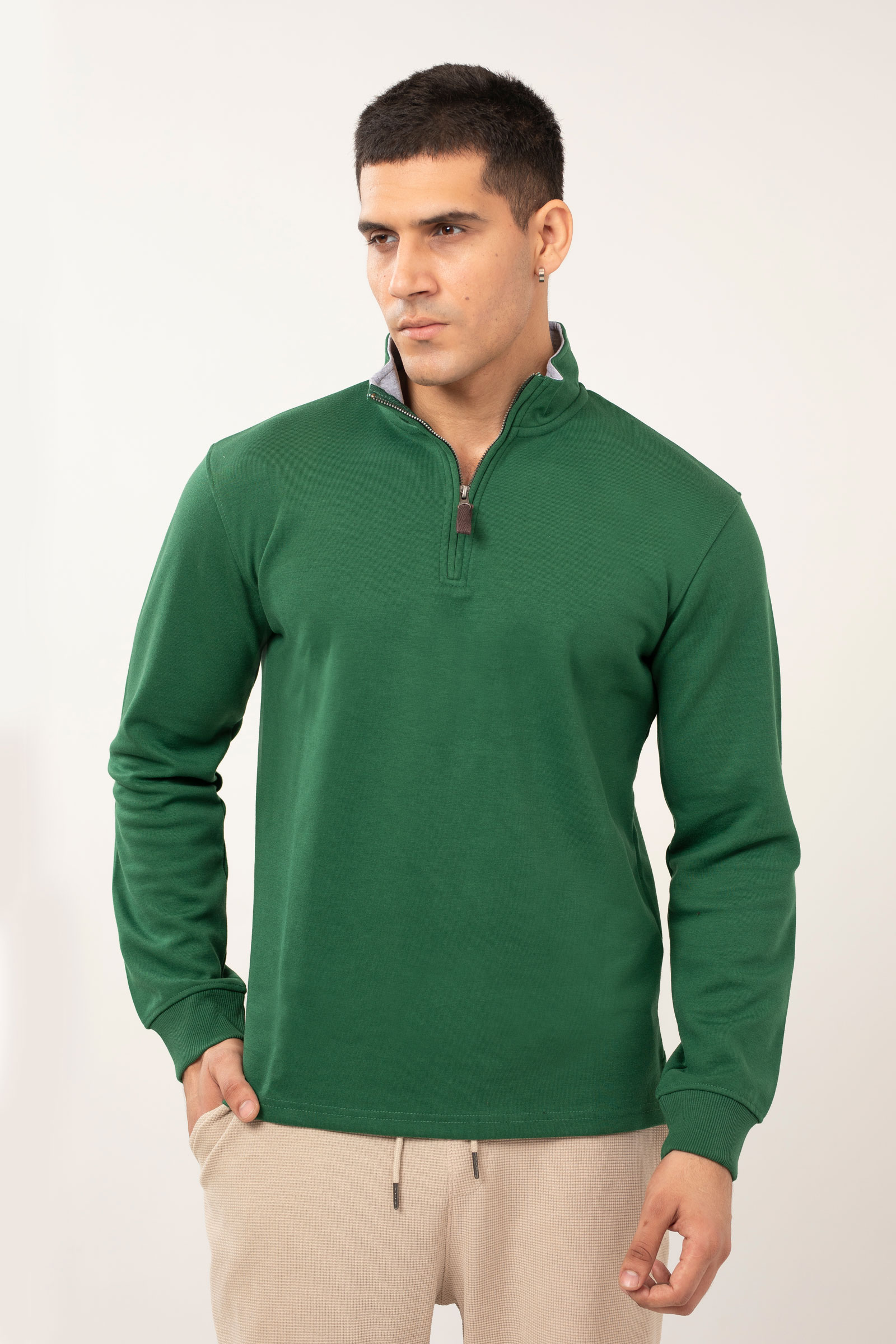 Premium Interlock Quarter Zip Jumper
