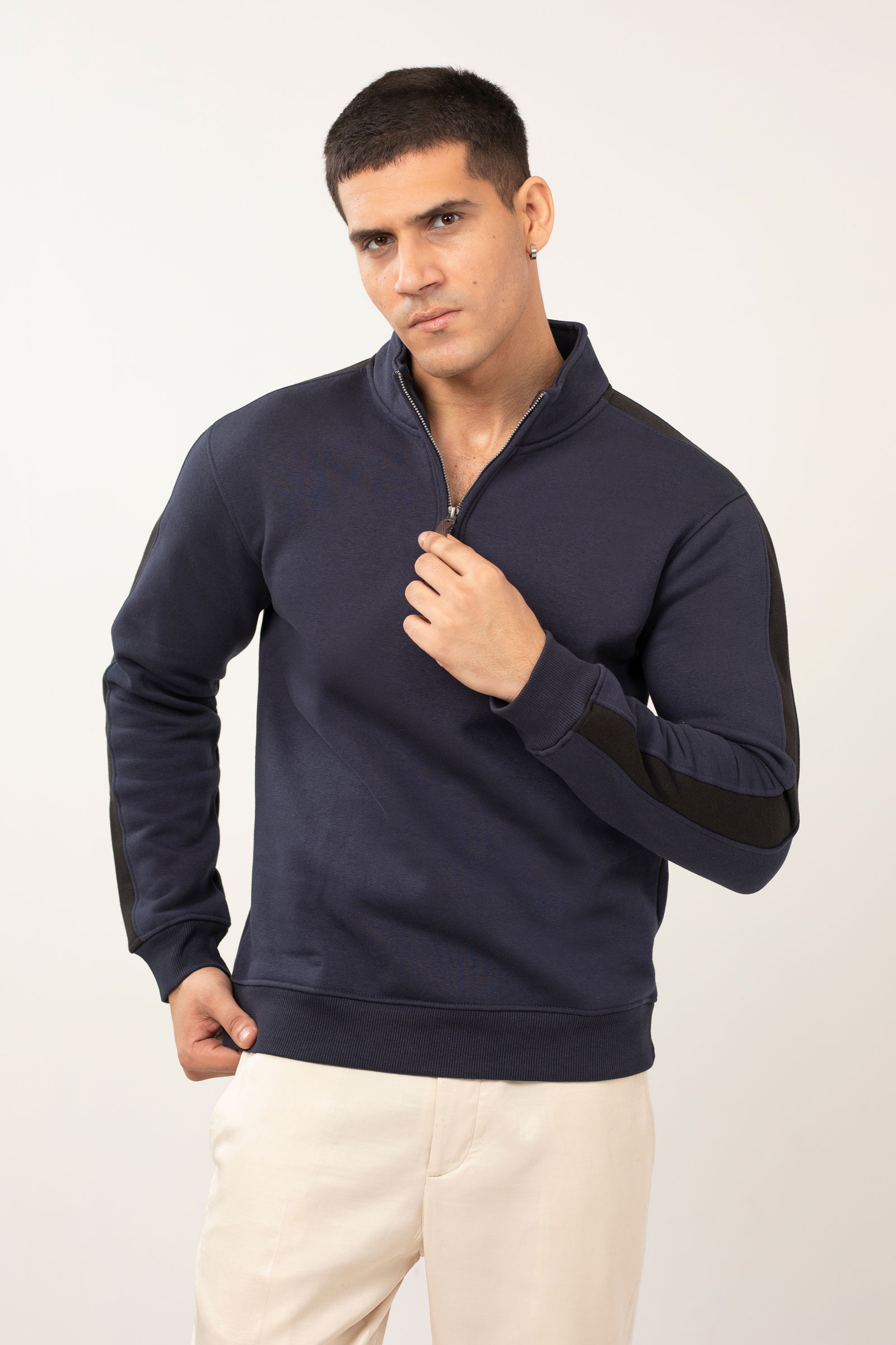 Loop Back Fleece Quarter Zip Pull Over
