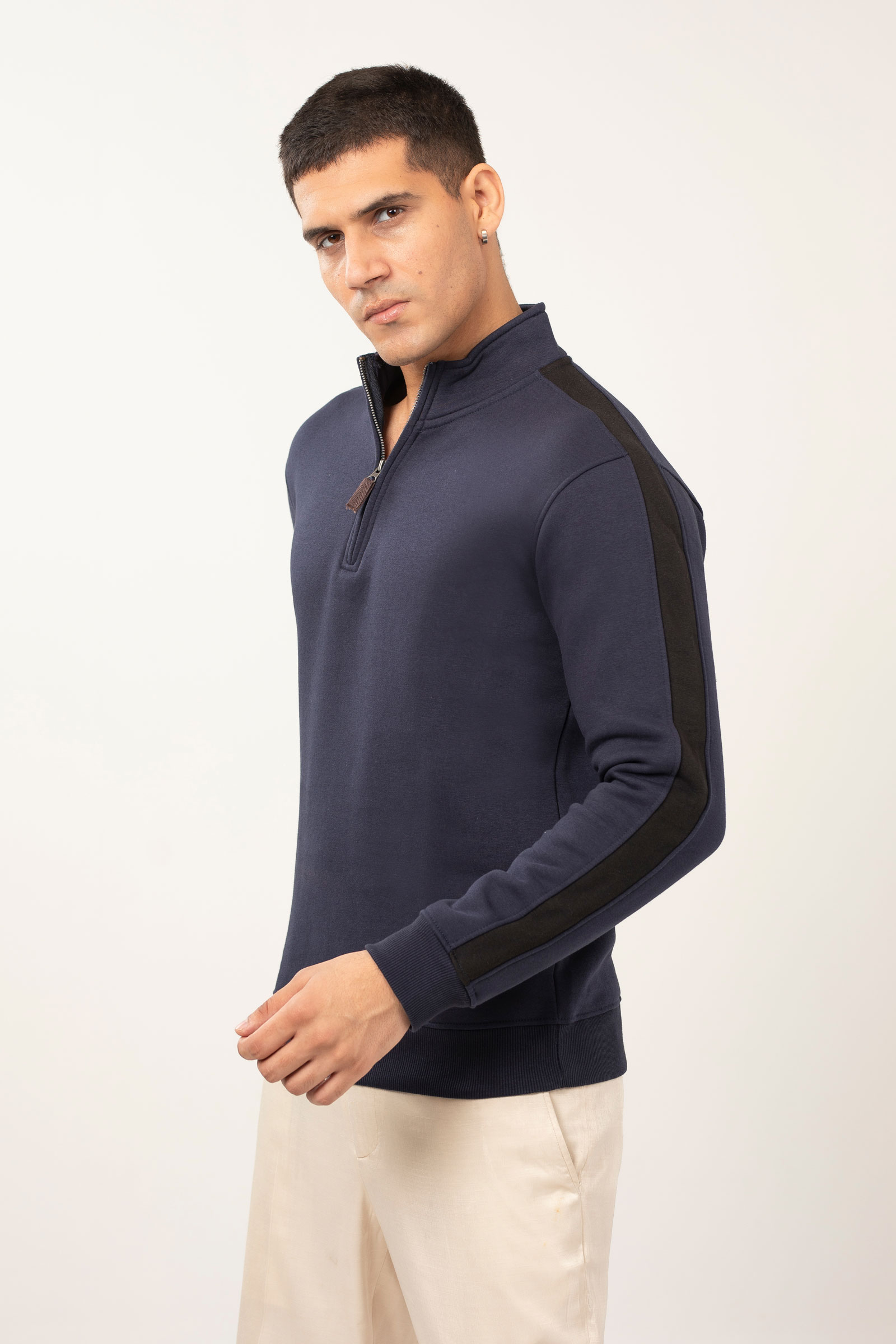 Loop Back Fleece Quarter Zip Pull Over