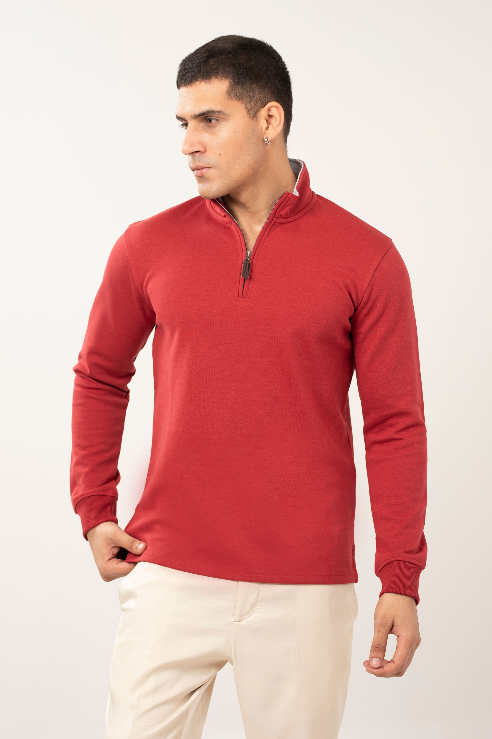Premium Interlock Quarter Zip Jumper