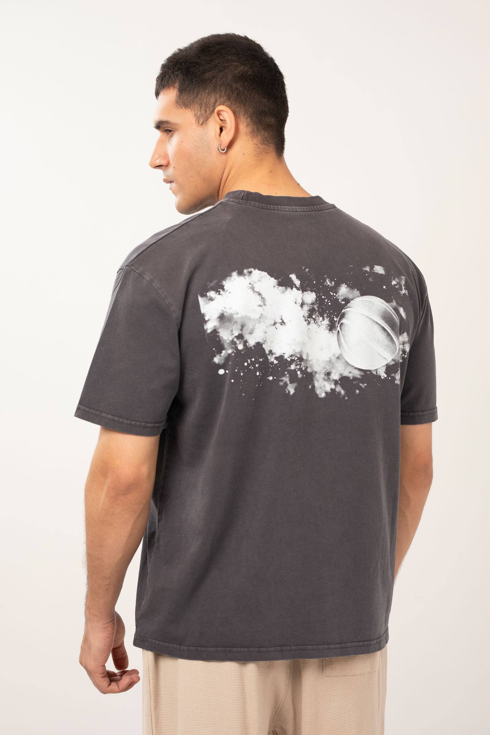 Oil Washed Tee | Black