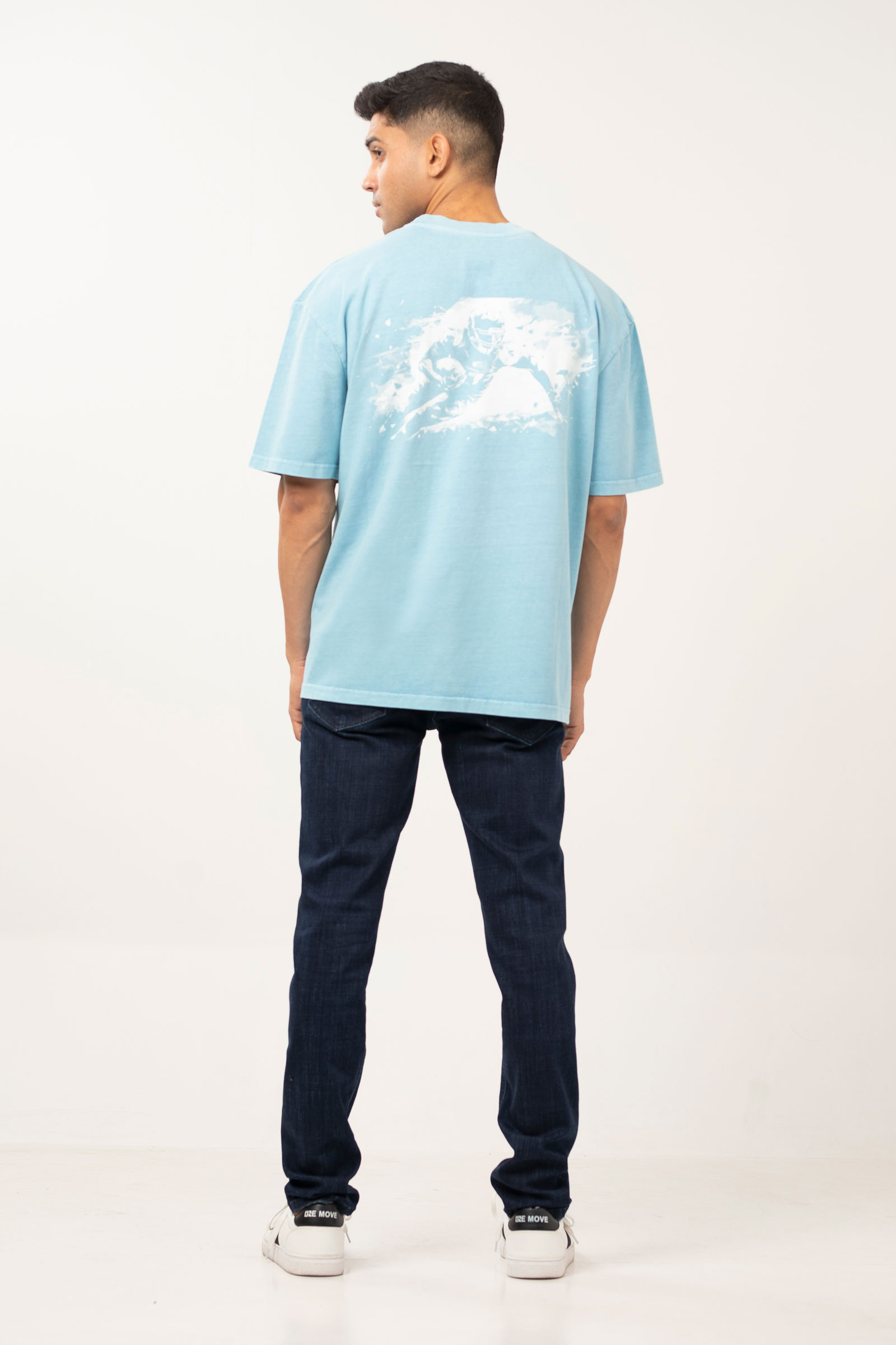 Oil Washed Tee | Blue