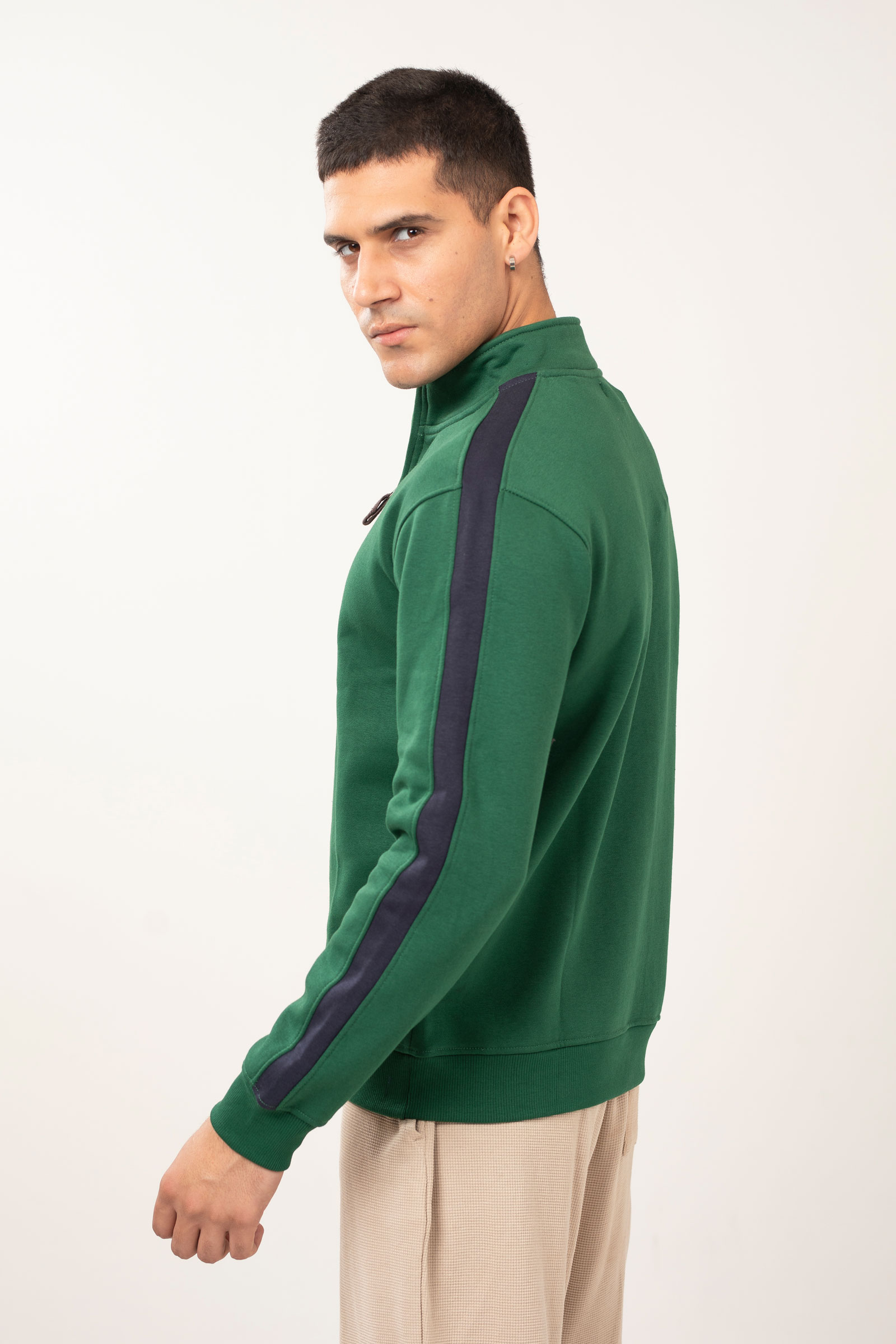 Loop Back Fleece Quarter Zip Pull Over