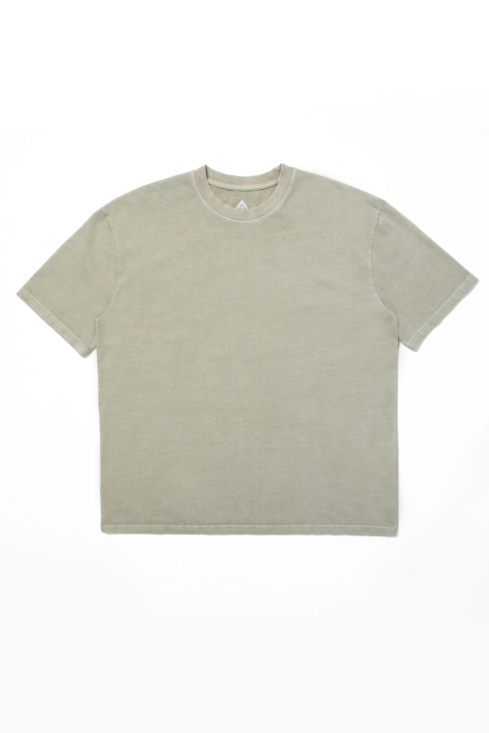 Solid Oil Washed Tee | Olive