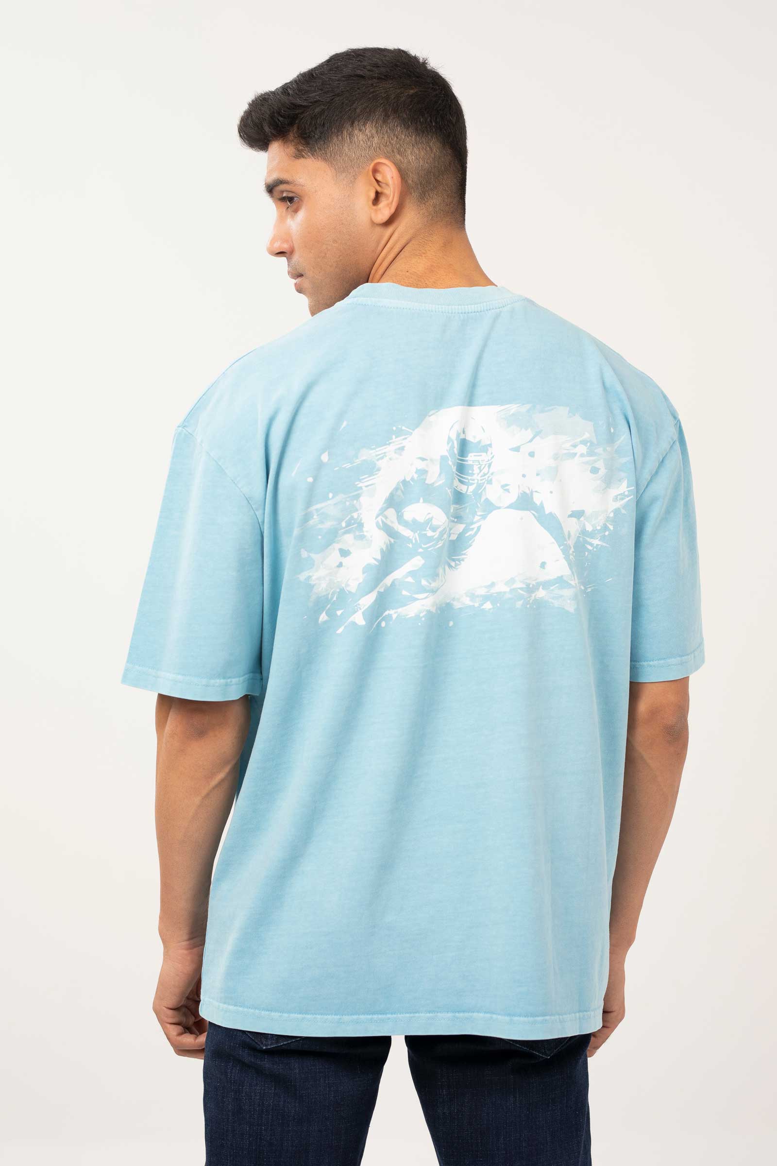 Oil Washed Tee | Blue