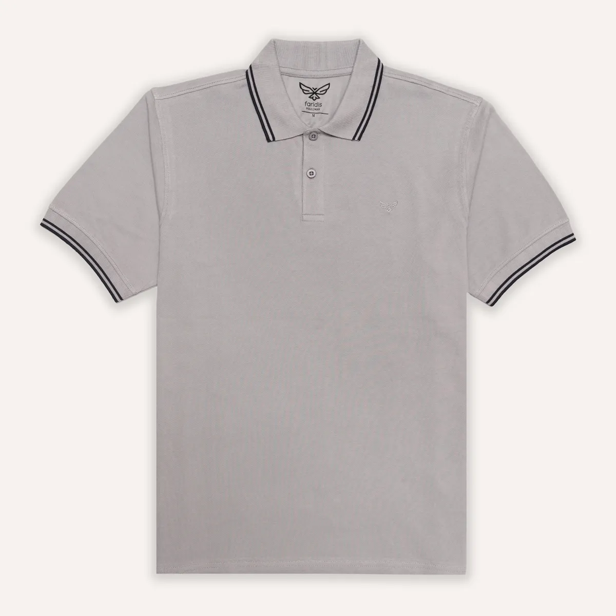 Classic Gray Polo | Tipping - Faridis