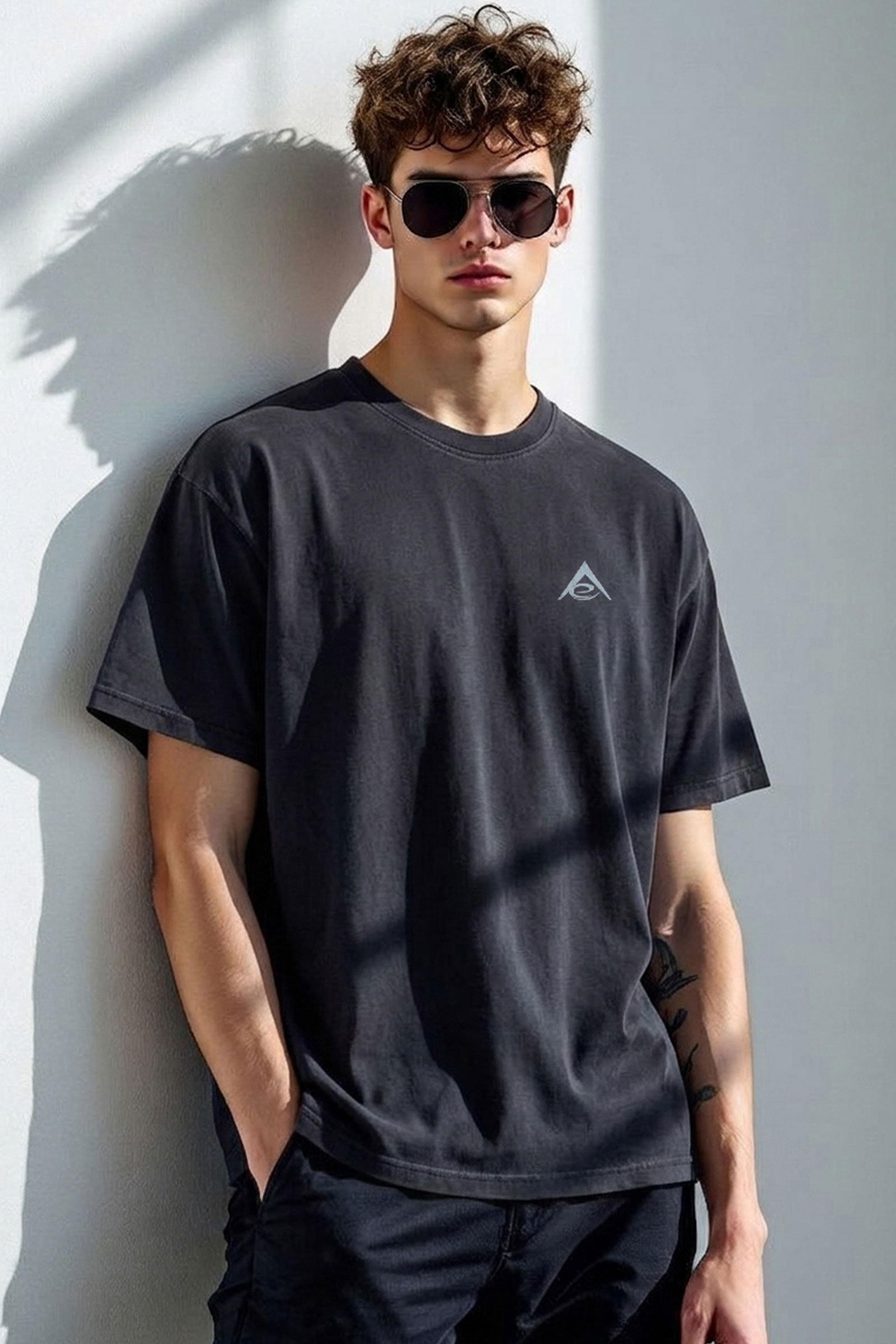 Oil Washed Tee | Black