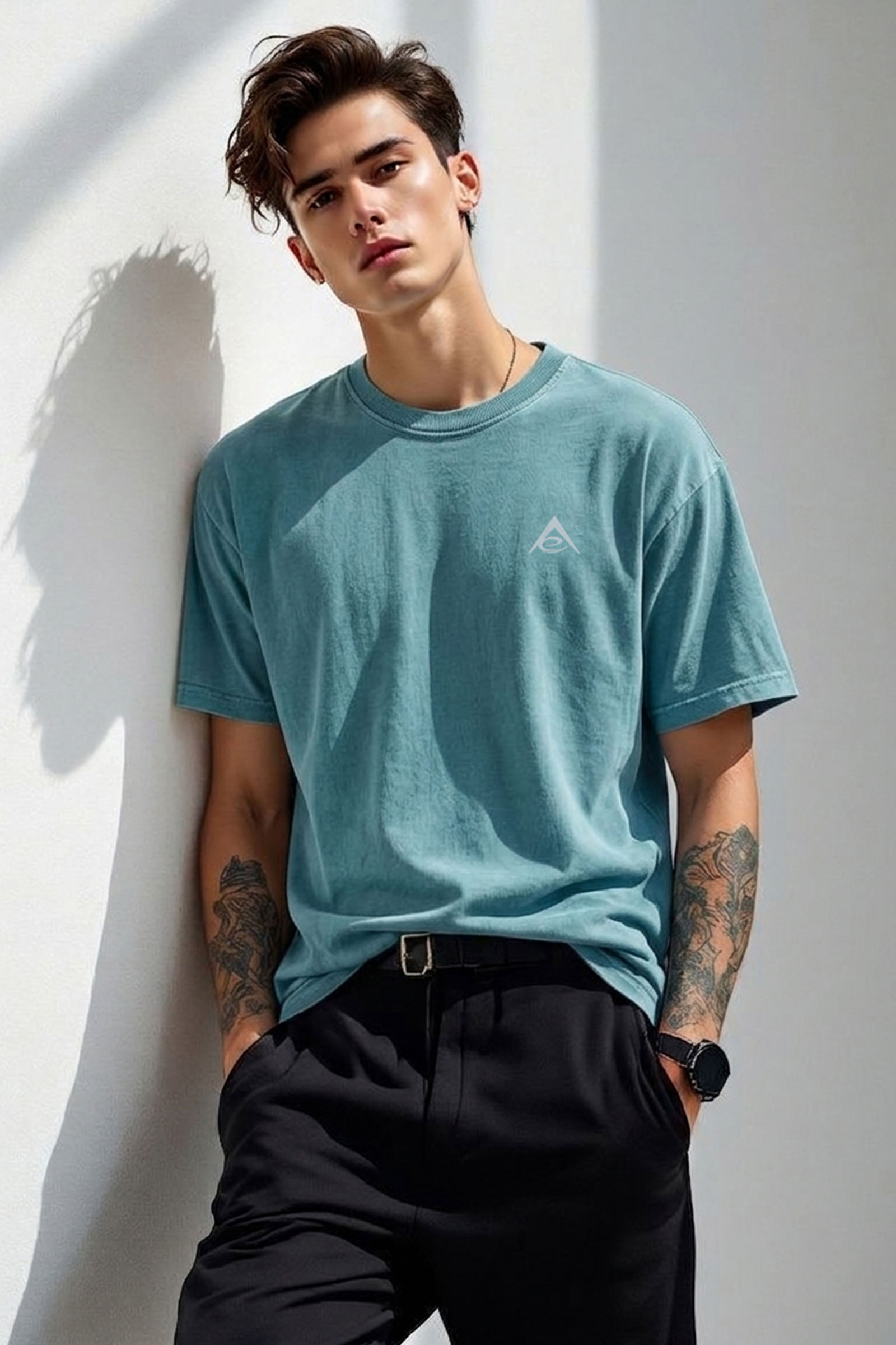 Oil Washed Tee | Coral Gray