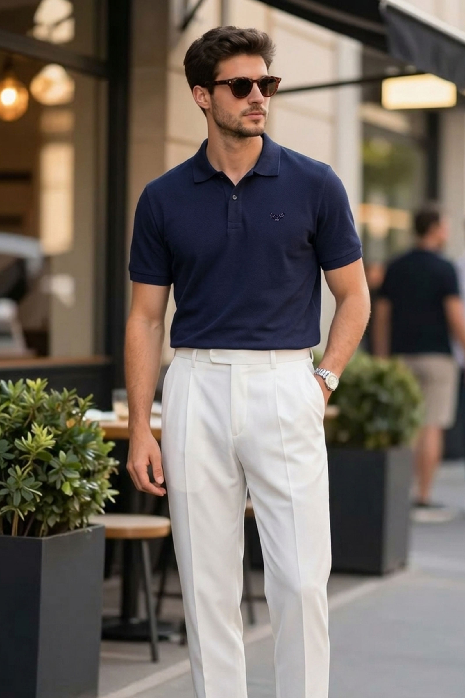 Midnight Blue Polo | Solid