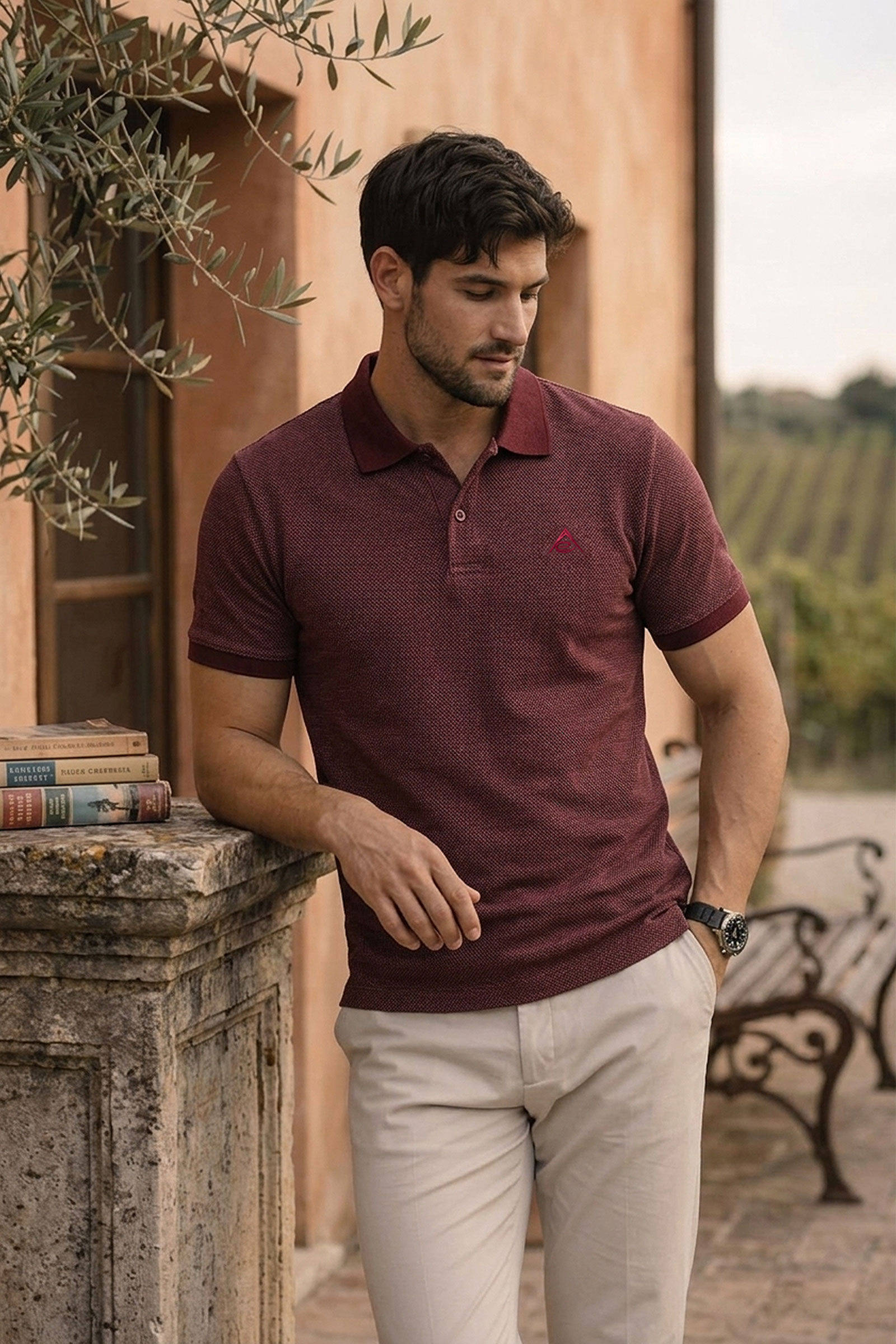 Washed Mahroon Polo